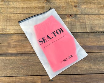 100-1000 Custom Frosted Zipper Bags, clear bag, high quality clothes plastic bag, custom zip bag for poly mailer