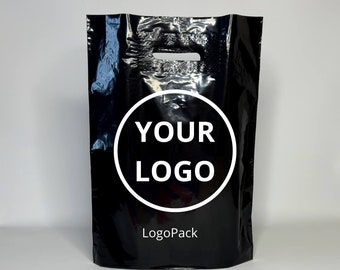 Schwarze Einkaufstaschen mit individuellem Logo für Boutiquen