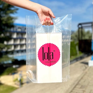 50-1000 pezzi di borse per la spesa personalizzate con logo per boutique Borse regalo in plastica personalizzate con logo Borse per articoli personalizzati con logo per aziende