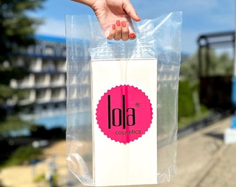 50-1000Pcs Custom Shopping Bags with Logo for Boutique Custom Plastic Gift Bags with Logo Custom Merchandise Bags with Logo for Business