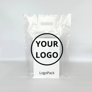 Borse per la spesa trasparenti con logo personalizzato per boutique Borse regalo in plastica con logo personalizzato Borse per la spesa con logo per borse regalo aziendali Borse tote personalizzate