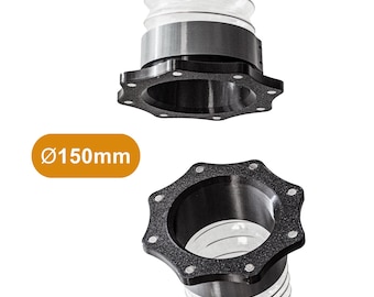 Magnetic Duct Quick Connector 150mm/6 inch (1 Piece) | Dust Collection Hose Coupler for Workshop, Shop Vac & Woodworking | Vent Fitting
