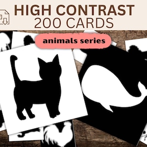 Tarjetas Sensoriales para Bebés Imprimibles, Estimula la Visión de tu Recién Nacido con Tarjetas Montessori de Alto Contraste Blanco y Negro