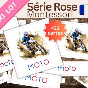 Première lecture Montessori série rose, apprendre à lire le français, dictée muette, Céline Alvarez, alphabet, phonologie, école maternelle