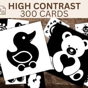Tarjetas de Alto Contraste en Blanco y Negro para Bebés Tarjetas Imprimibles, Estimula la Visión de tu Recién Nacido con Tarjetas Montessori