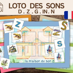 Loto de phonologie français, Loto de lecture Montessori à télécharger, loto pour écouter le sons des lettres, activité école maternelle CP