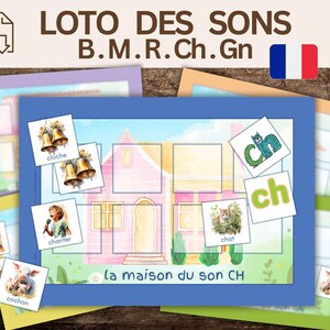 Loto Phonologique en français, Bingo des sons, Jeu lecture éducatif, Apprendre à Lire, Écouter le son des lettres, Jeu Montessori à imprimer