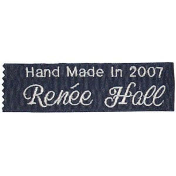 Custom Personalized Embroidered  Grosgrain Ribbon Quilt Labels (SINGLE - ONE LABEL)