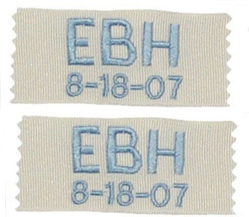 Charlotte Wedding Labels Custom Embroidered AND Presented in Gift Box