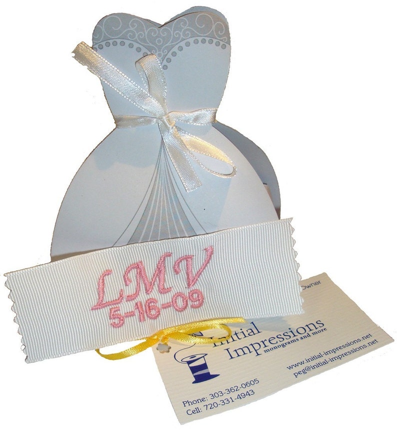Charlotte Wedding Labels Custom Embroidered AND Presented in Gift Box