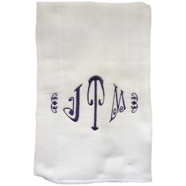 Personalized Trifold Diaper Burpie with Special Monogram