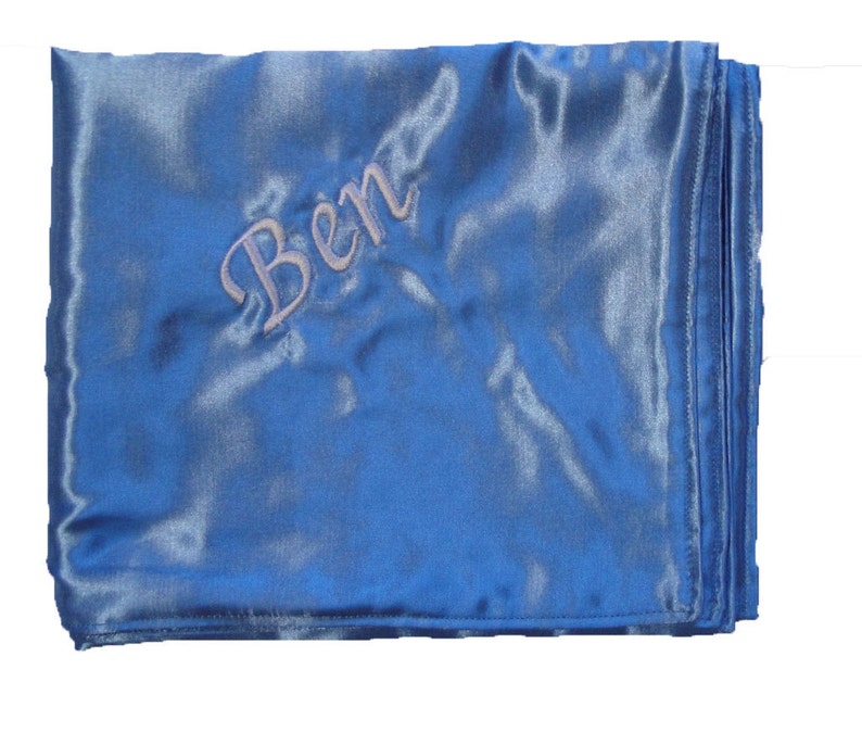 Baby Blanket Satin Baby Blanket Embroidered Personalized Etsy