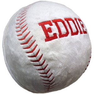 Embroidered Personalized Baseball Softball, or Football Pillow