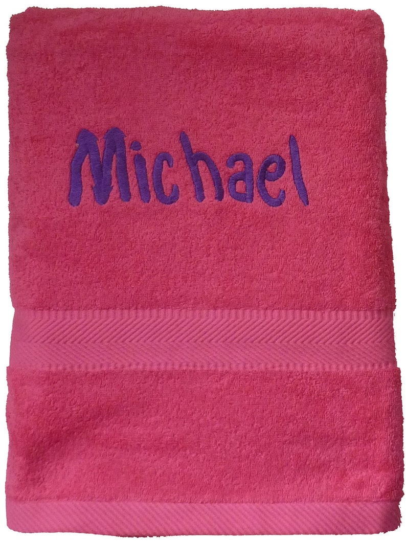 Bath, Beach or Pool Towel Custom Personalized by Embroidery image 2