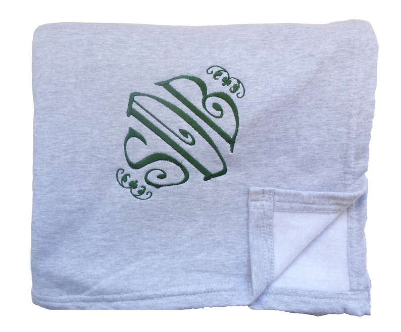 Huge Sweatshirt Fabric Blanket Personalized by Embroidery Etsy