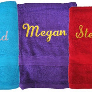 Bath, Beach or Pool Towel Custom Personalized by Embroidery image 5
