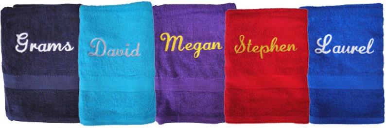 Bath, Beach or Pool Towel Custom Personalized by Embroidery image 5