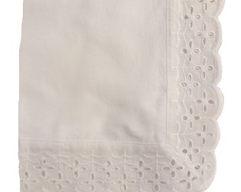 Wide Eyelet Scalloped Edge  Hankie - Add on