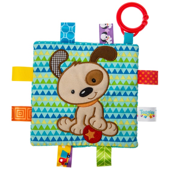 Crinkle Me Taggies the Portable Attach to Baby Gear Taggie Tactile Toy Custom Embroidered Etsy