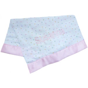 Handmade Printed Diaper Burpie Custom Embroidered for Baby with Baby&#39;s Name - Personalized