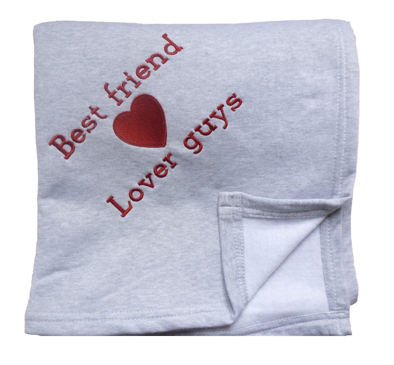 Huge Sweatshirt Fabric Blanket Personalized by Embroidery Etsy