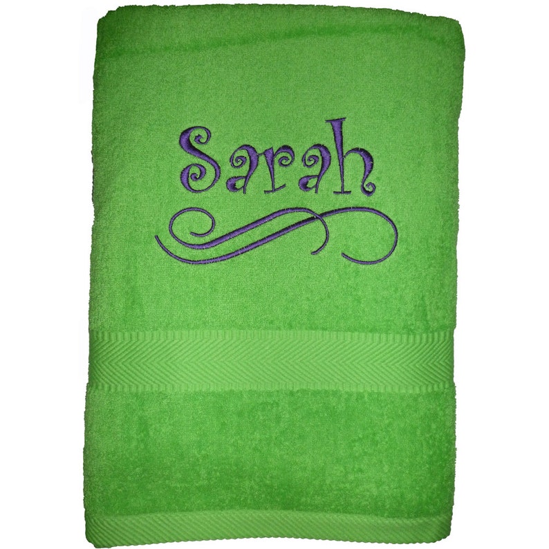 Bath, Beach or Pool Towel Custom Personalized by Embroidery image 3
