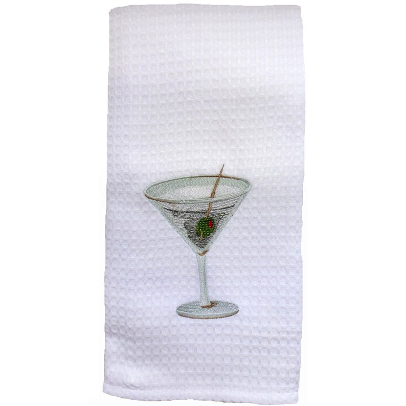 Martini Towel Custom Embroidered and Personalized Etsy
