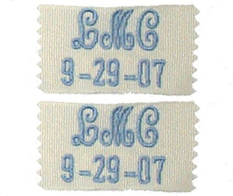 Charlotte Wedding Labels Custom Embroidered AND Presented in Gift Box