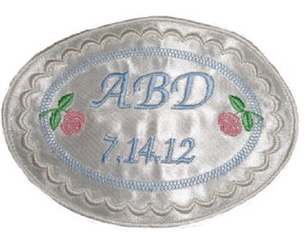 Grace Rosebud Style Wedding Gown Labels Custom Embroidered Personalized