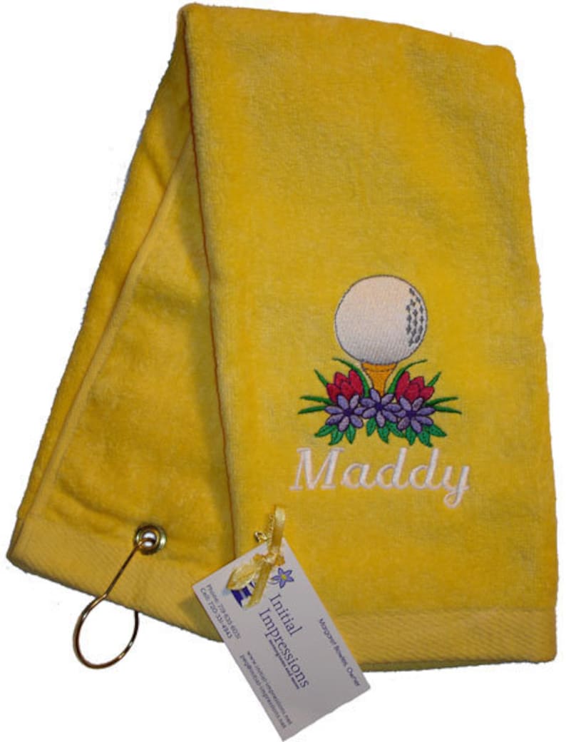 Custom Embroidered Personalized Golf Towel for Her Etsy