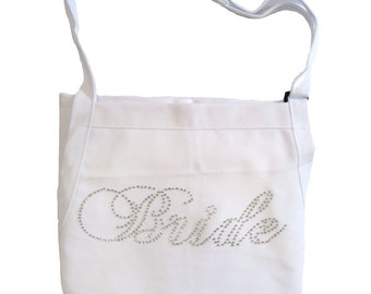 Rhinestone Bride Apron - Fancy Bride Font