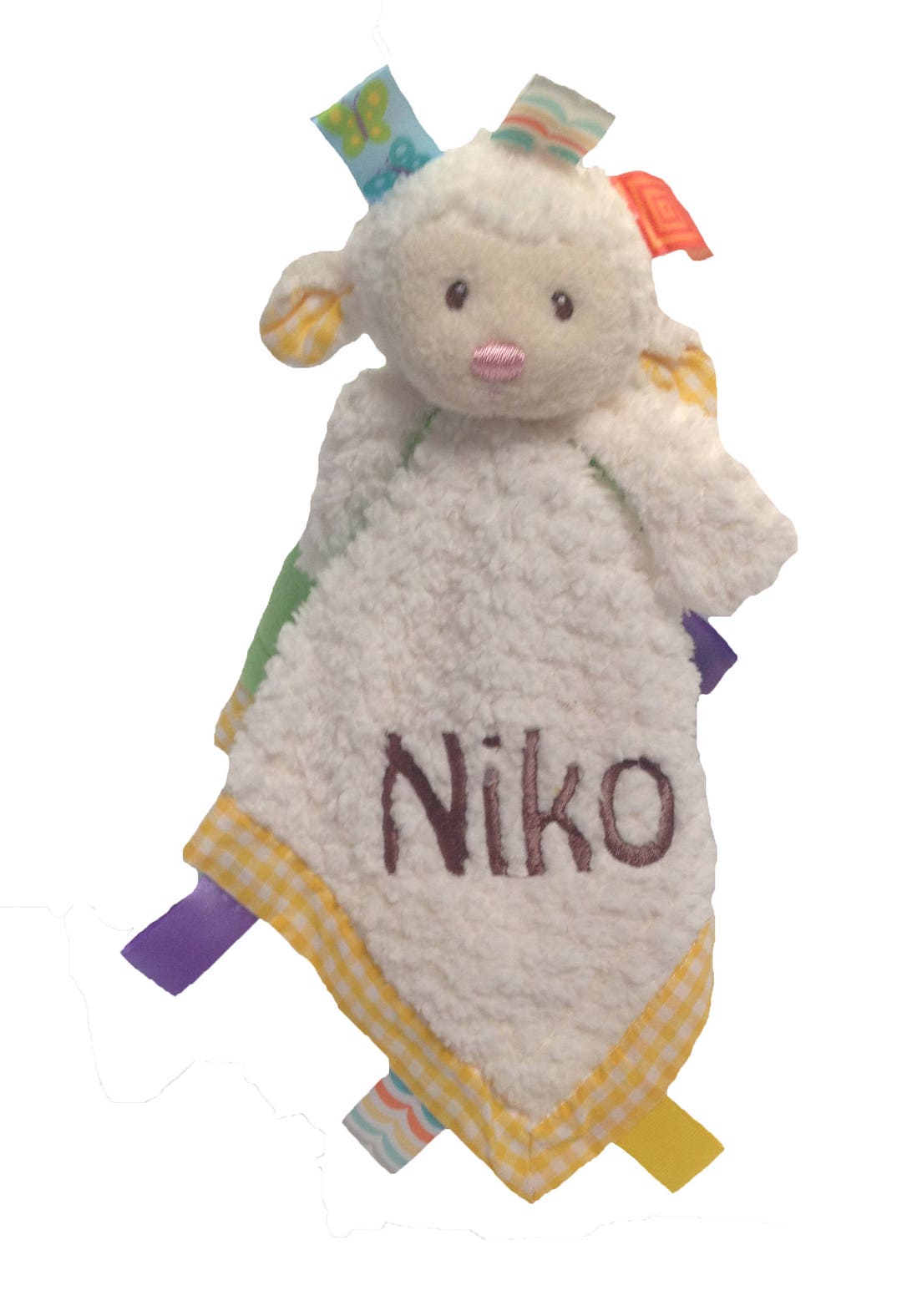 Custom Embroidered Personalized Character TAGGIES Blanket Dog Hedgehog Lamb Fawn Bear Pony Dinosaur Pig Dragon Giraffe and More. Etsy