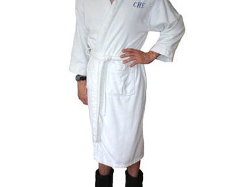 Albornoz Terry Velour de lujo bordado personalizado para adultos - Hombres y Mujeres