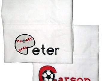 Sports Pillowcase Custom Embroidered and Personalized