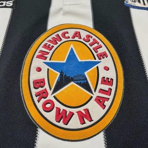 Camiseta de fútbol Adidas vintage original del Newcastle United 1995/1996/1997, talla L imagen 6
