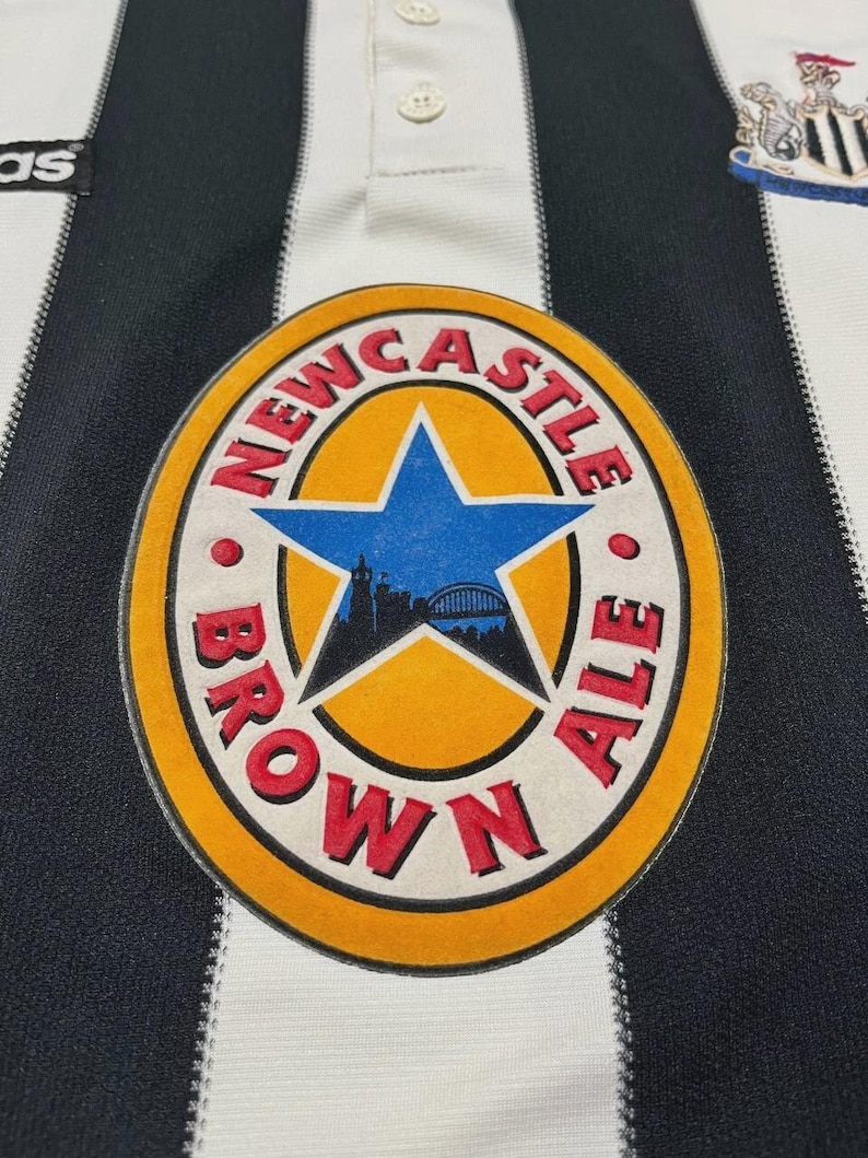 Camiseta de fútbol Adidas vintage original del Newcastle United 1995/1996/1997, talla L imagen 6