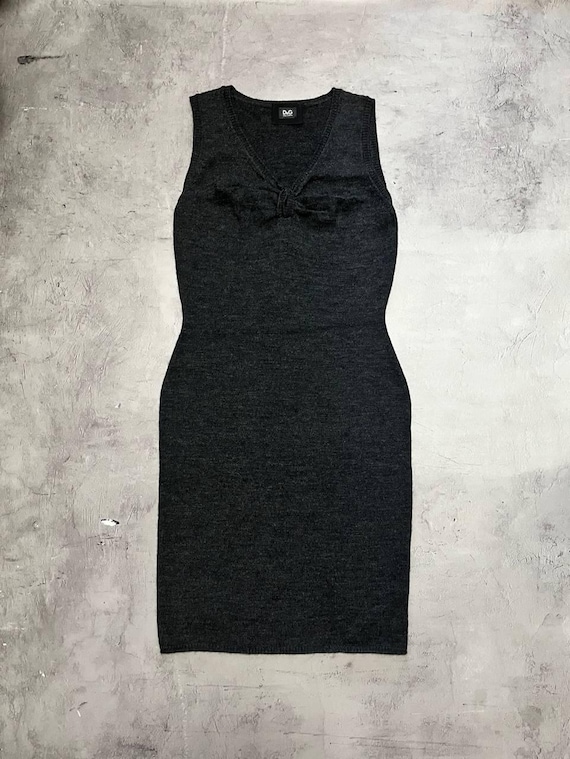 DOLCE & GABBANA Grey Alpaca Wool Knit Bodycon Sleeveless Dress Women's Size  M - Etsy Israel