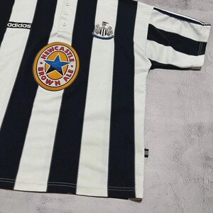 Camiseta de fútbol Adidas vintage original del Newcastle United 1995/1996/1997, talla L imagen 4