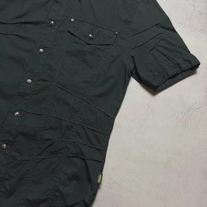 Vtg Versace Jeans Couture Black Shirt, Medusa Head Buttons, Men’s Size L, Made in Italy image 5