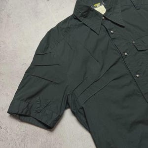 Vtg Versace Jeans Couture Black Shirt, Medusa Head Buttons, Men’s Size L, Made in Italy image 4