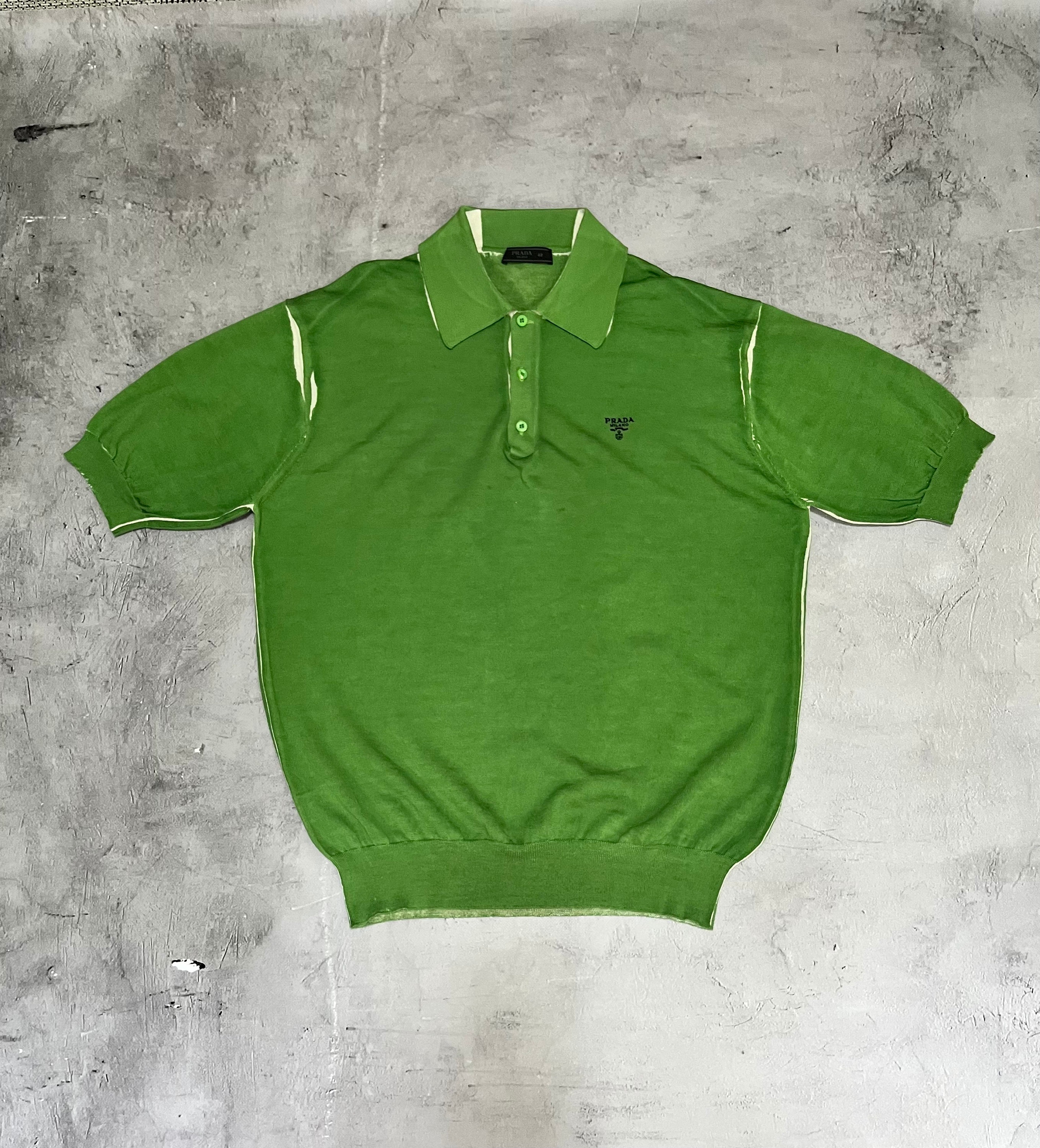 Prada polo green hot sale