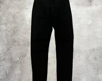 Rundholz Black Label Pull On Black Linen Trousers Skinny Fit Size XS Pants