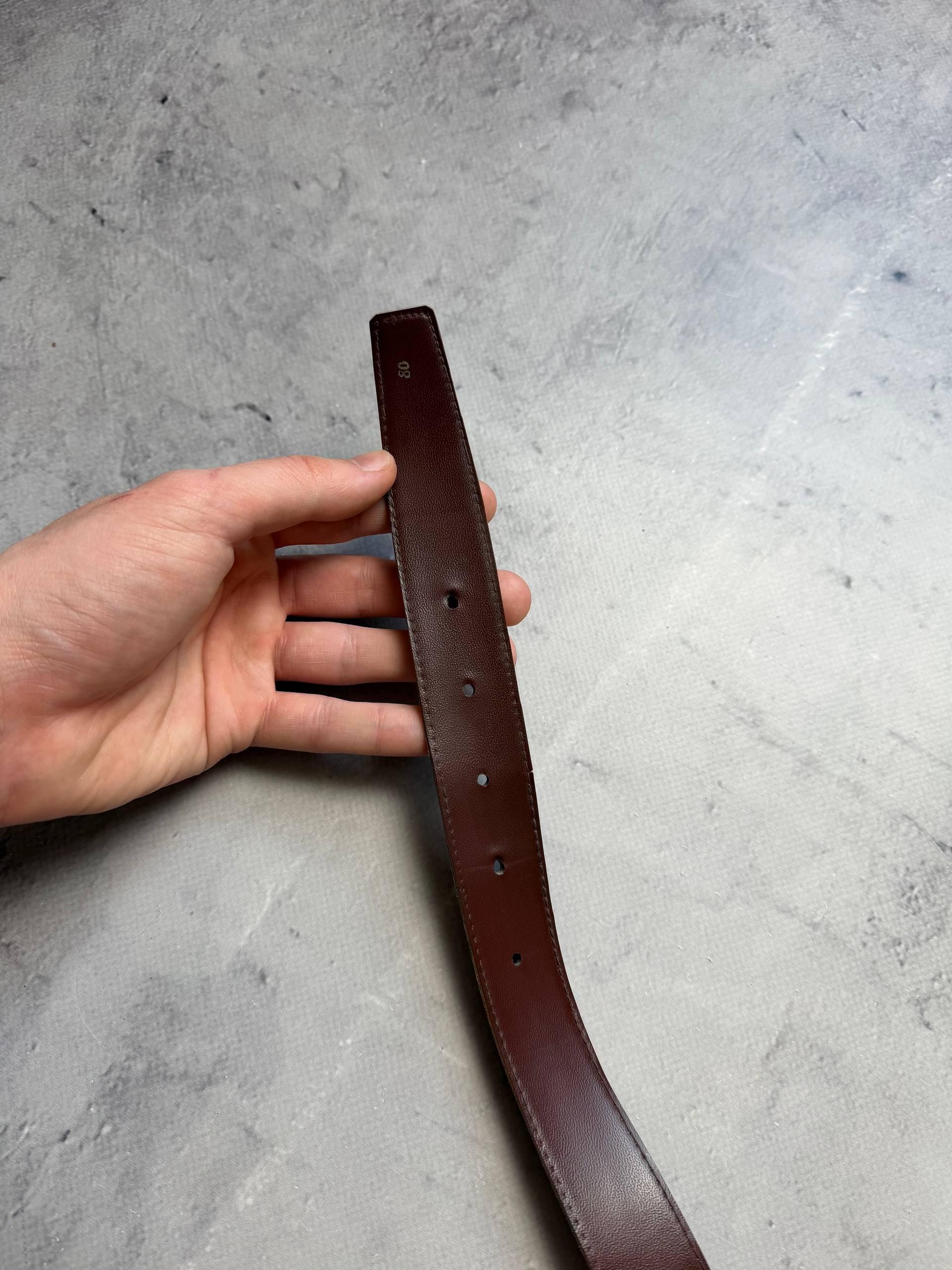 Rare Vintage Cartier Burgundy Leather Belt, Les Must De Cartier