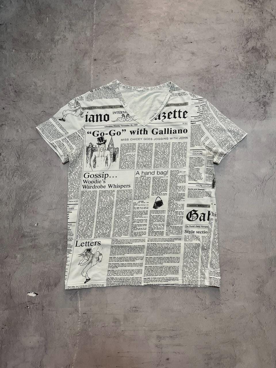 John Galliano Newspaper Shirt - Etsy
