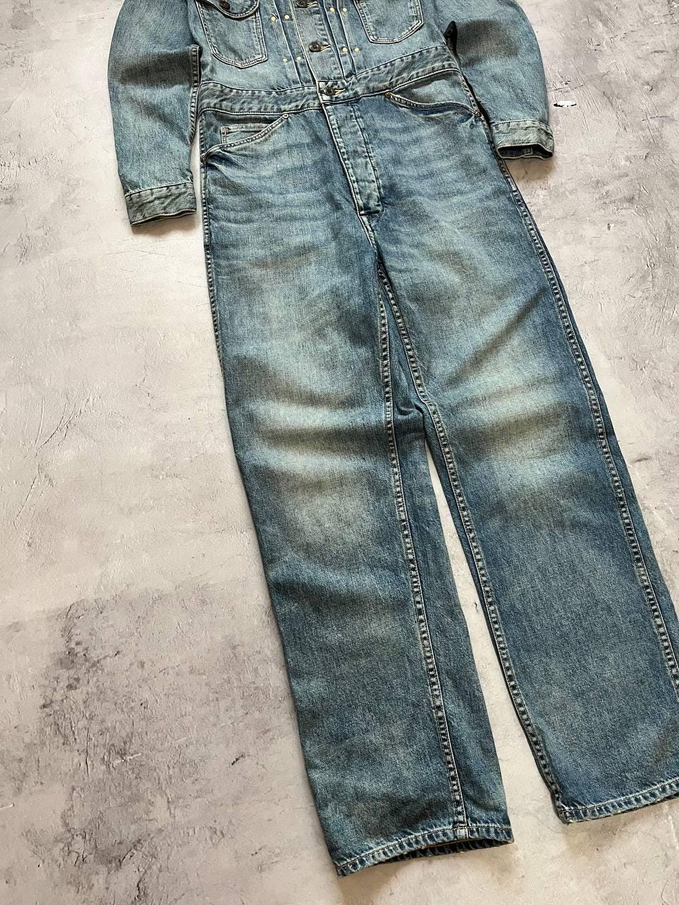 RRL Ralph Lauren Denim Coverall Jumpsuit Blue Women's Size 1