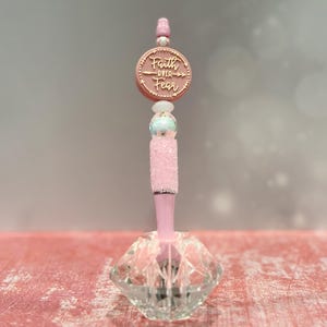 Christian Silicone Beaded  Pens | Silicone Faith Over Fear Focal Pens | Christian Pens | Cross Pens | Beaded Pens | Jesus Pens |  Pens