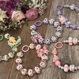 Pastel Phone Chain Wristlet | Phone Accessorie | Chunky Beaded Phone Chain | Phone Chain Bracelet | Handpainted | Purse Chain | Bag Charm