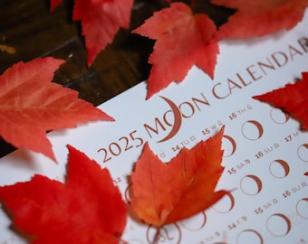 2026 Moon Calendar poster with Astrology, Terra Cotta
