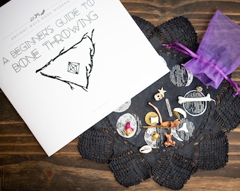 Starter Kit: 48-page book plus bone throwing kit, get started throwing bones, divination tool kit, ancient ways made modern