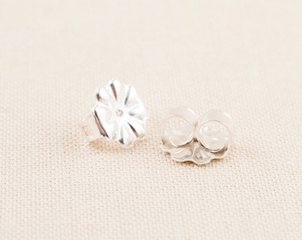 Incidentals: Medium Earring Backs, 1 pair sterling silver ear nuts, silver earring backs, earring findings, jewelry findings